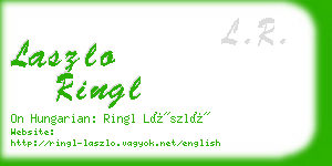 laszlo ringl business card